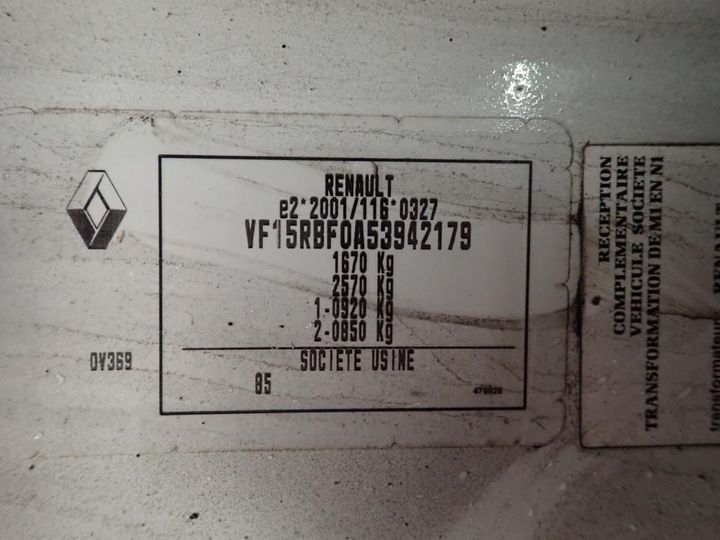 Photo 12 VIN: VF15RBF0A53942179 - RENAULT CLIO 5P SOCIETE (2 SEATS) 