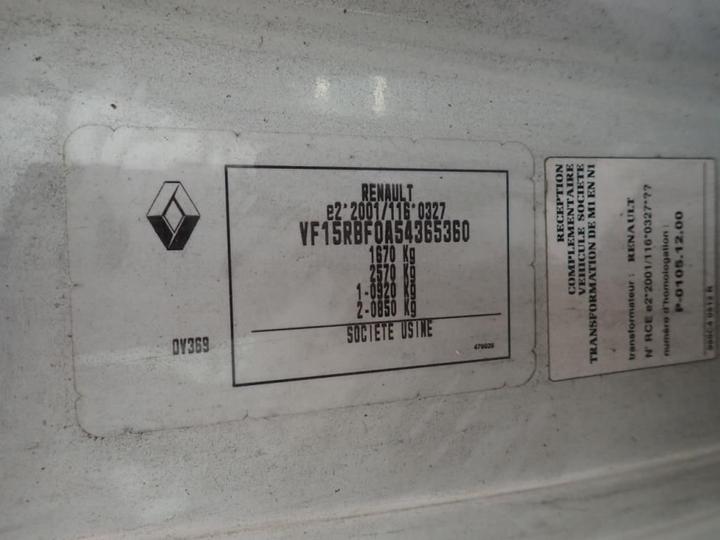 Photo 11 VIN: VF15RBF0A54365360 - RENAULT CLIO 5P SOCIETE (2 SEATS) 