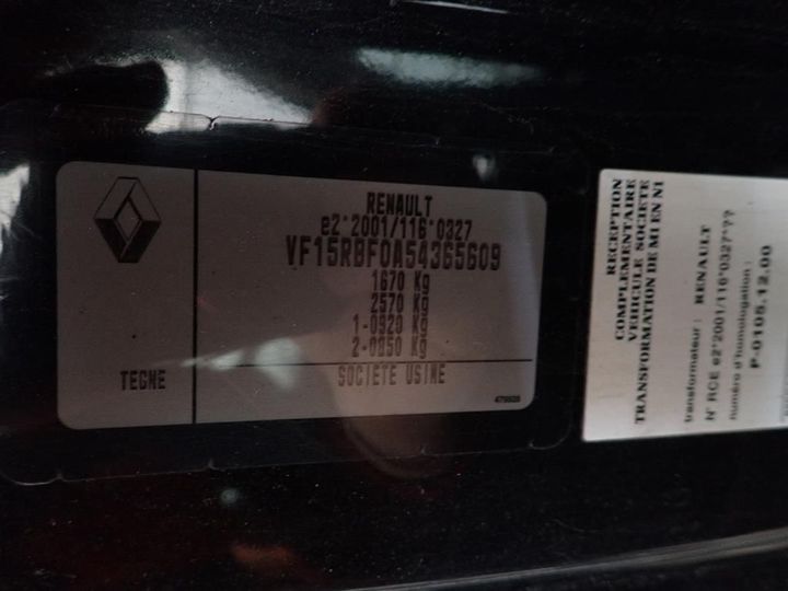 Photo 11 VIN: VF15RBF0A54365609 - RENAULT CLIO 5P SOCIETE (2 SEATS) 