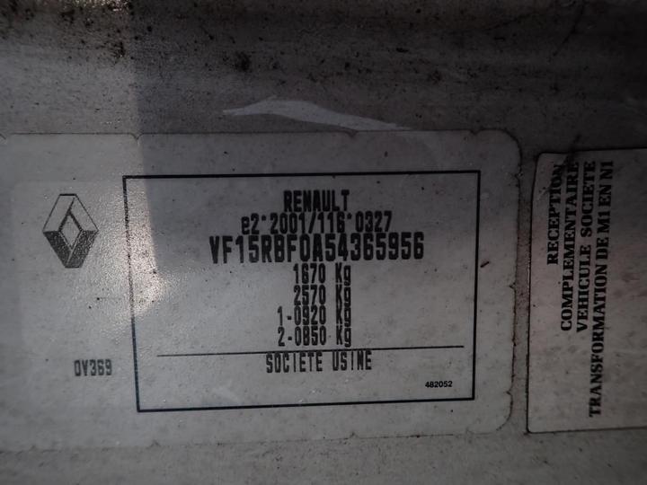 Photo 11 VIN: VF15RBF0A54365956 - RENAULT CLIO 5P SOCIETE (2 SEATS) 