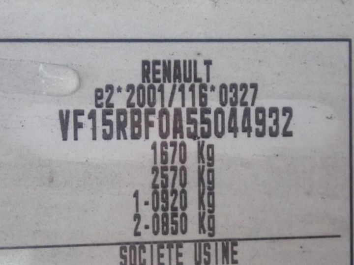 Photo 13 VIN: VF15RBF0A55044932 - RENAULT CLIO 5P SOCIETE (2 SEATS) 