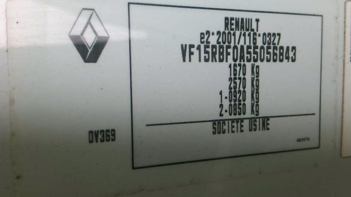 Photo 9 VIN: VF15RBF0A55056843 - RENAULT CLIO 5P SOCIETE (2 SEATS) 