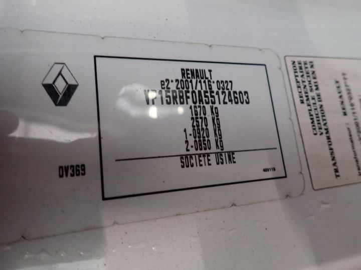 Photo 12 VIN: VF15RBF0A55124603 - RENAULT CLIO 5P SOCIETE (2 SEATS) 