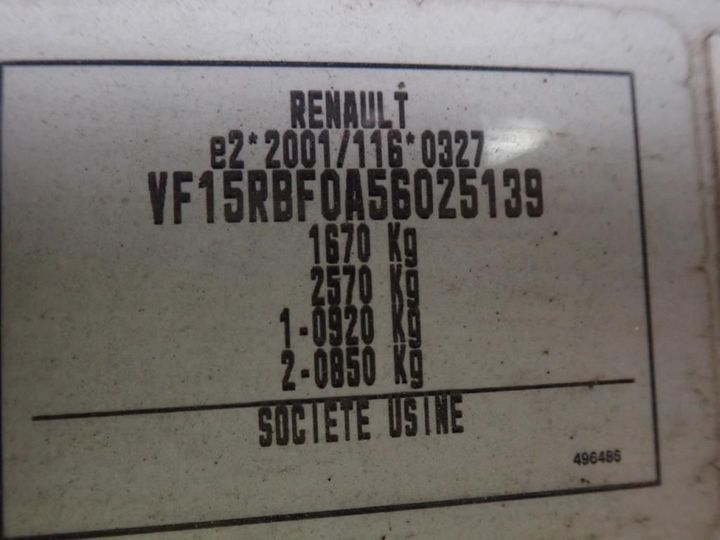 Photo 12 VIN: VF15RBF0A56025139 - RENAULT CLIO 5P SOCIETE (2 SEATS) 