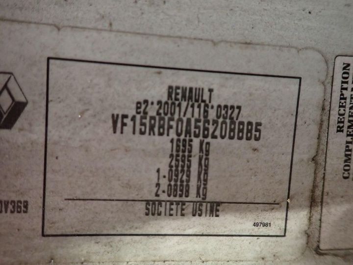 Photo 12 VIN: VF15RBF0A56208885 - RENAULT CLIO 5P SOCIETE (2 SEATS) 