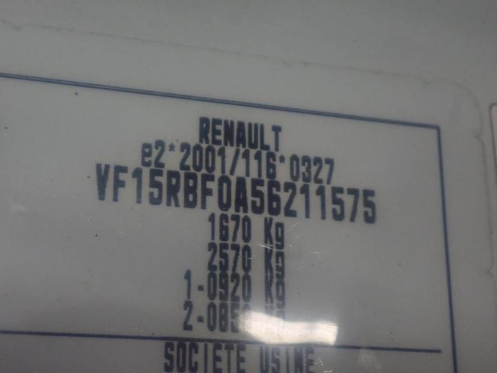 Photo 13 VIN: VF15RBF0A56211575 - RENAULT CLIO SOCIT 