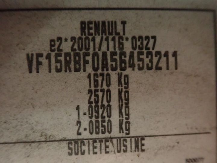 Photo 11 VIN: VF15RBF0A56453211 - RENAULT CLIO 5P SOCIETE (2 SEATS) 