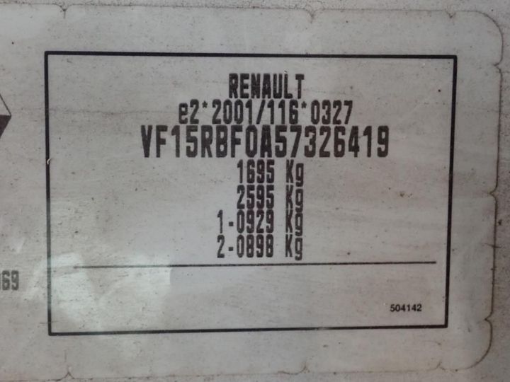 Photo 12 VIN: VF15RBF0A57326419 - RENAULT CLIO 5P SOCIETE (2 SEATS) 