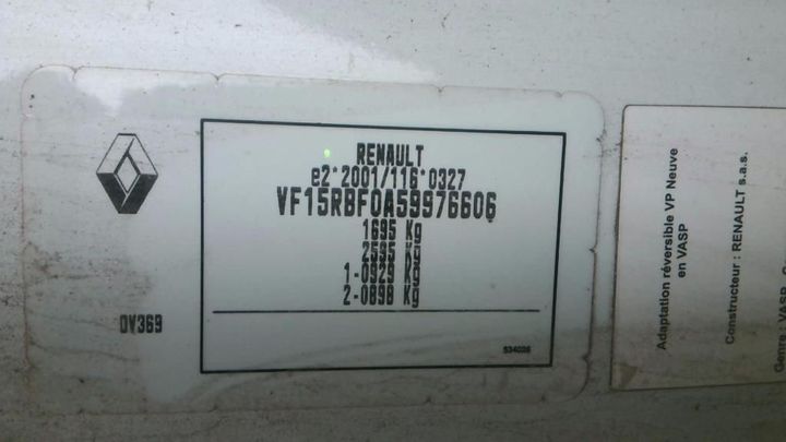 Photo 11 VIN: VF15RBF0A59976606 - RENAULT CLIO 5P SOCIETE (2 SEATS) 