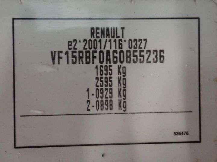 Photo 12 VIN: VF15RBF0A60855236 - RENAULT CLIO SOCIT 