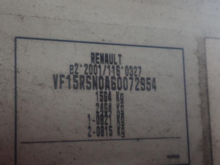 Photo 10 VIN: VF15RSN0A60072954 - RENAULT CLIO 5P SOCIETE (2 SEATS) 