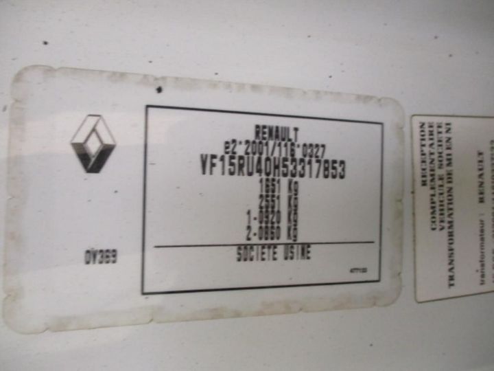 Photo 13 VIN: VF15RU40H53317853 - RENAULT CLIO 5P SOCIETE (2 SEATS) 