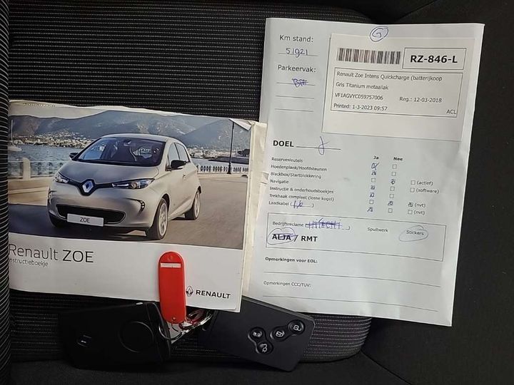 Photo 13 VIN: VF1AGVYC059757006 - RENAULT ZOE 