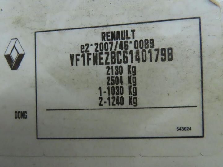 Photo 13 VIN: VF1FWEZBC61401798 - RENAULT KANGOO TRANSPORTER 