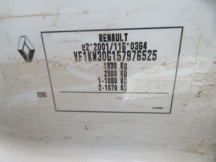 Photo 10 VIN: VF1KW30G157976525 - RENAULT KANGOO COMBI 