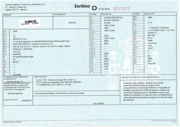 Photo 2 VIN: VF1MAFESC56213494 - RENAULT MASTER 