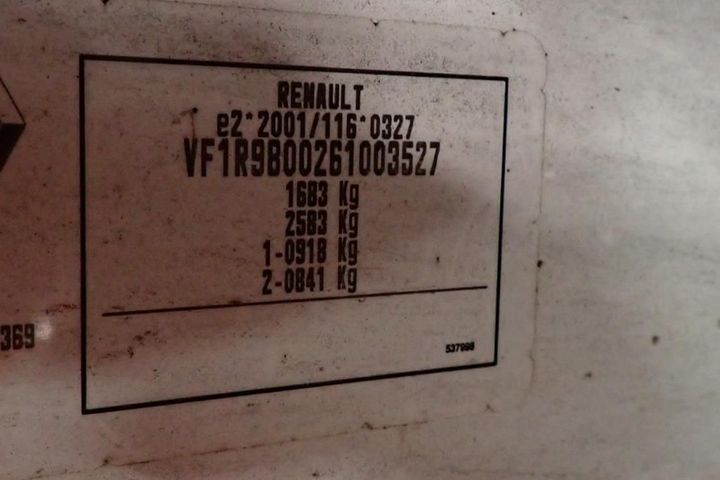 Photo 12 VIN: VF1R9800261003527 - RENAULT CLIO 5P SOCIETE (2 SEATS) 