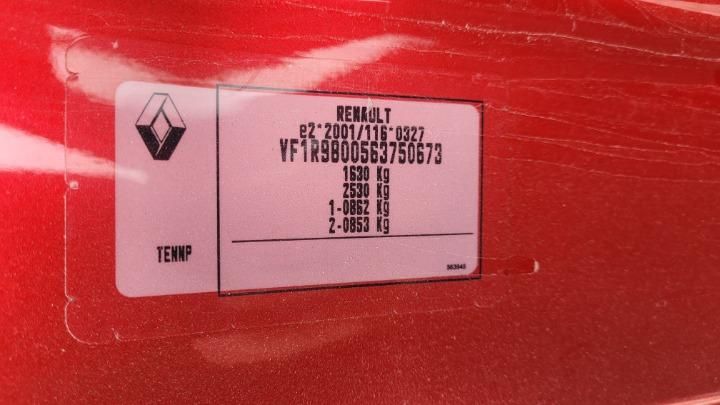 Photo 8 VIN: VF1R9800563750673 - RENAULT CLIO HATCHBACK 