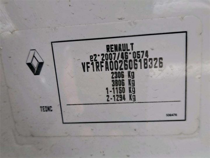 Photo 8 VIN: VF1RFA00260618326 - RENAULT GRAND SCENIC 