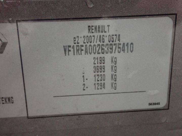 Photo 11 VIN: VF1RFA00263975410 - RENAULT SCENIC 