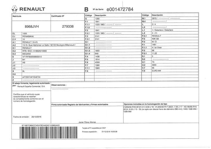 Photo 2 VIN: VF1RFB00056800012 - RENAULT MEGANE 