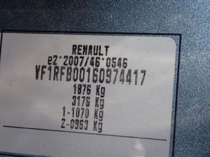 Photo 6 VIN: VF1RFB00160974417 - RENAULT MEGANE 