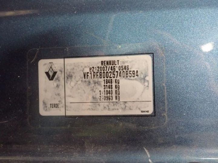 Photo 12 VIN: VF1RFB00257408594 - RENAULT MEGANE 