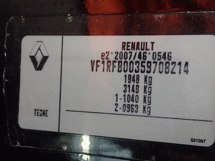 Photo 12 VIN: VF1RFB00359708214 - RENAULT MEGANE 