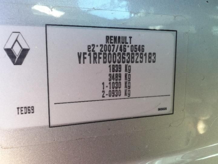 Photo 9 VIN: VF1RFB00363829183 - RENAULT MEGANE 