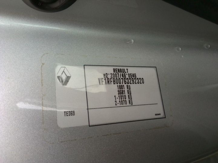 Photo 9 VIN: VF1RFB00763292320 - RENAULT MEGANE 