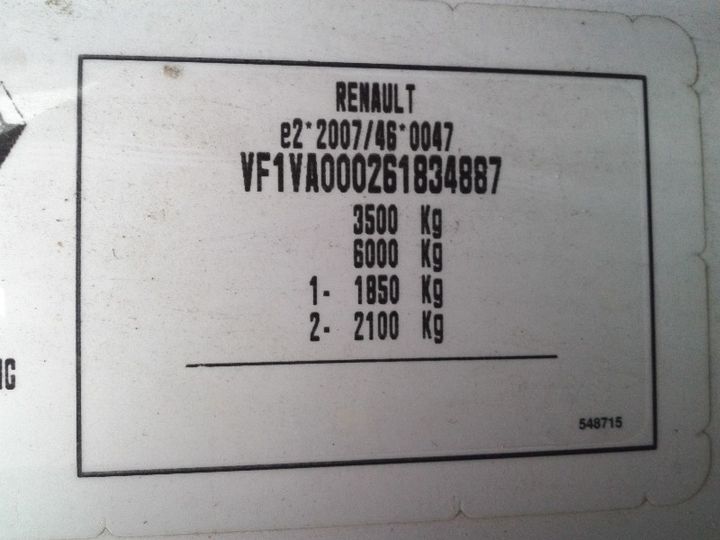 Photo 8 VIN: VF1VA000261834887 - RENAULT MASTER 