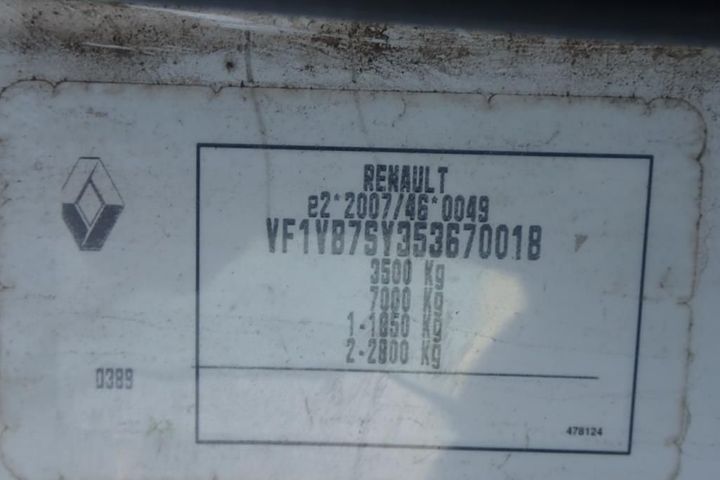 Photo 11 VIN: VF1VB7SY353670018 - RENAULT MASTER CHASSIS CABINE 