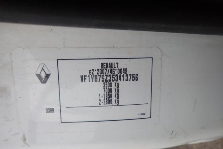 Photo 11 VIN: VF1VB7SZ353413756 - RENAULT MASTER CHASSIS CABINE 