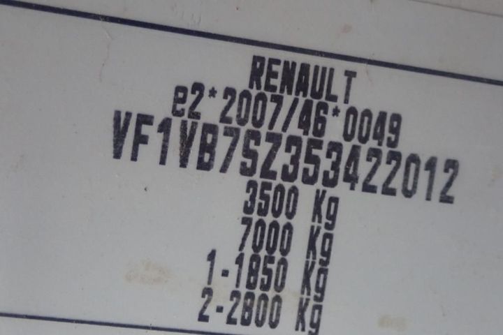 Photo 11 VIN: VF1VB7SZ353422012 - RENAULT MASTER CHASSIS CABINE 