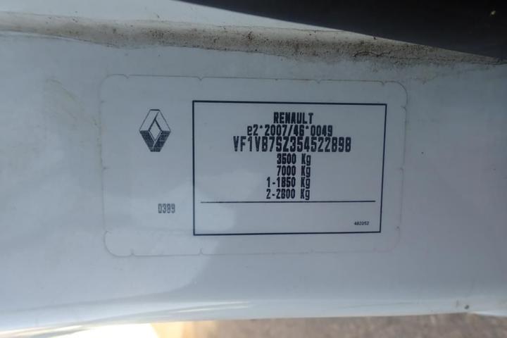 Photo 10 VIN: VF1VB7SZ354522898 - RENAULT MASTER CHASSIS CABINE 