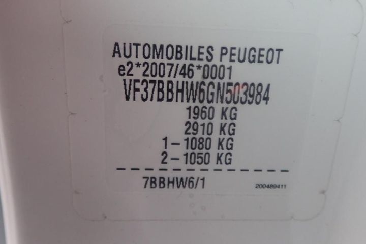 Photo 12 VIN: VF37BBHW6GN503984 - PEUGEOT PARTNER 