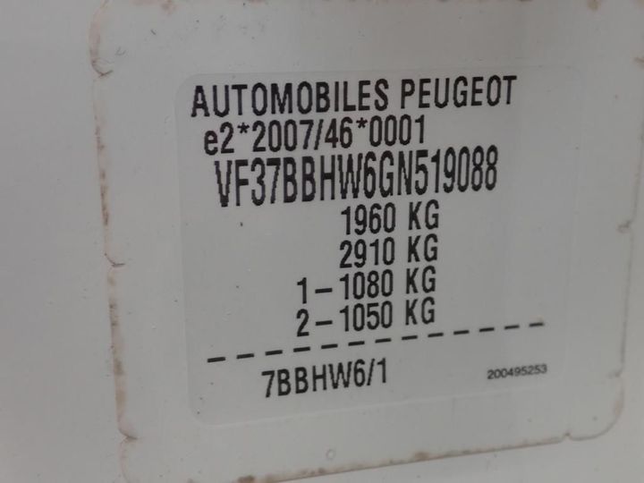 Photo 12 VIN: VF37BBHW6GN519088 - PEUGEOT PARTNER 