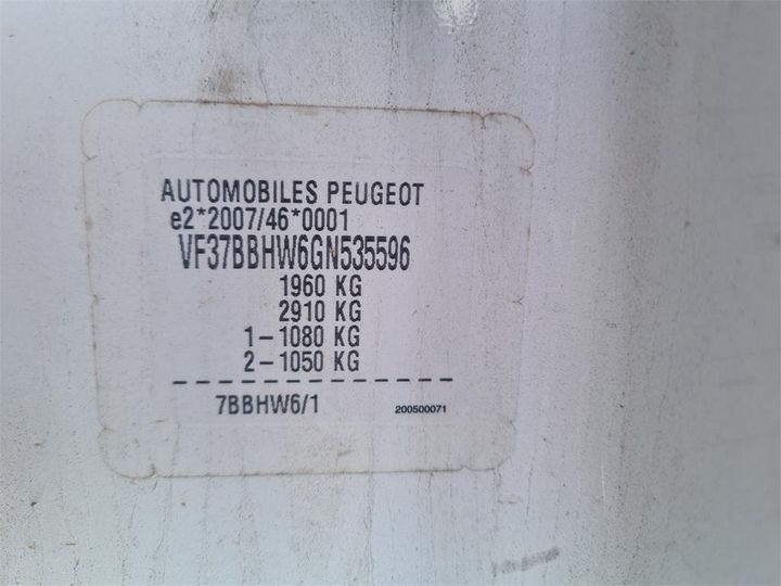 Photo 4 VIN: VF37BBHW6GN535596 - PEUGEOT PARTNER 