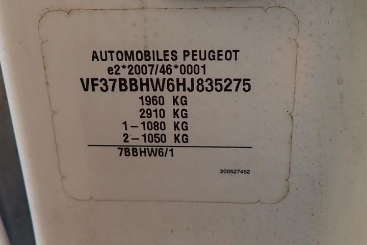 Photo 4 VIN: VF37BBHW6HJ835275 - PEUGEOT PARTNER 