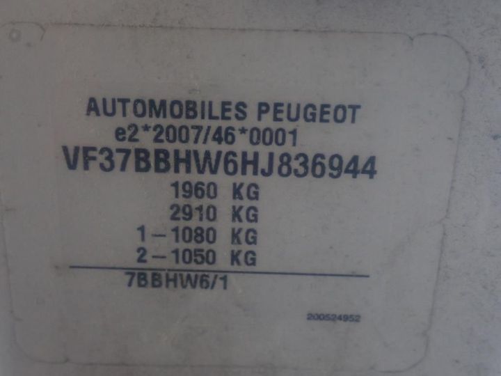 Photo 3 VIN: VF37BBHW6HJ836944 - PEUGEOT PARTNER 