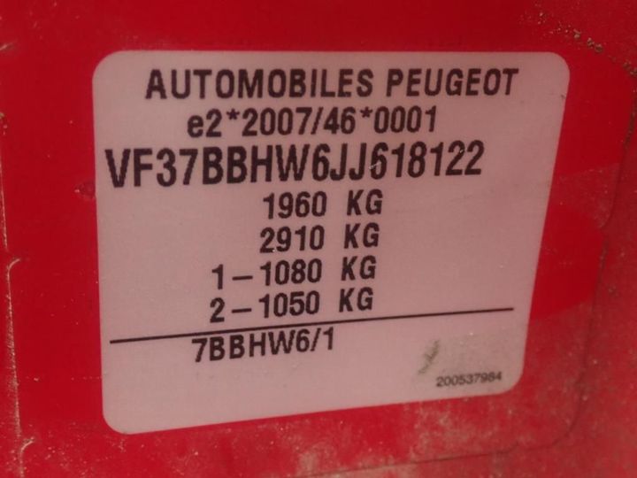 Photo 11 VIN: VF37BBHW6JJ618122 - PEUGEOT PARTNER 