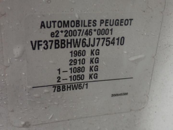 Photo 12 VIN: VF37BBHW6JJ775410 - PEUGEOT PARTNER 