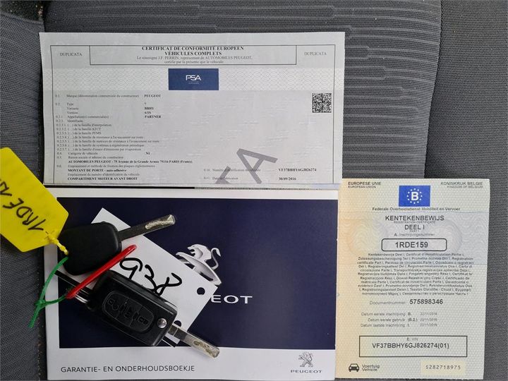 Photo 5 VIN: VF37BBHY6GJ826274 - PEUGEOT PARTNER 