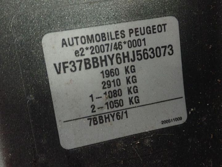 Photo 12 VIN: VF37BBHY6HJ563073 - PEUGEOT PARTNER 