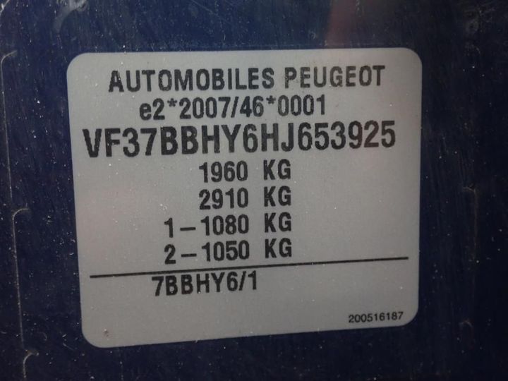 Photo 12 VIN: VF37BBHY6HJ653925 - PEUGEOT PARTNER 