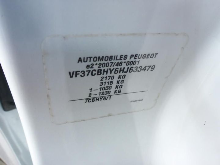 Photo 13 VIN: VF37CBHY6HJ633479 - PEUGEOT PARTNER 