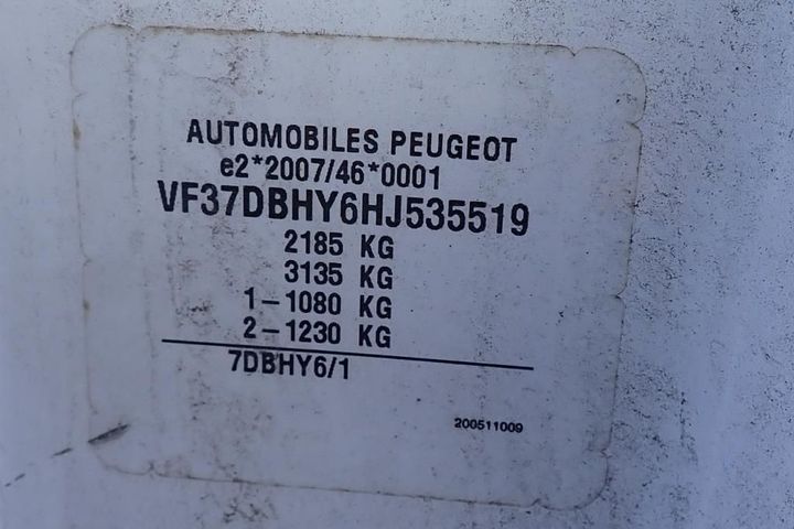 Photo 12 VIN: VF37DBHY6HJ535519 - PEUGEOT PARTNER 