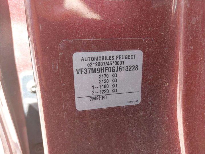 Photo 8 VIN: VF37M9HF0GJ613228 - PEUGEOT PARTNER CABINE APPROFONDIE 