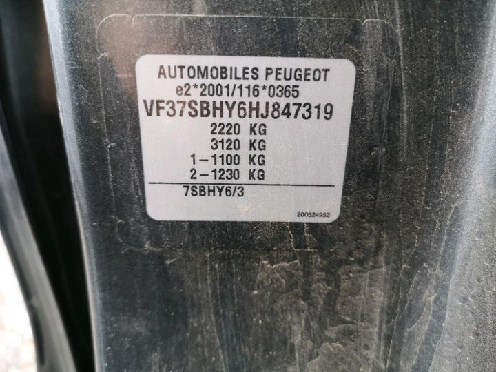 Photo 8 VIN: VF37SBHY6HJ847319 - PEUGEOT PARTNER TEPEE 