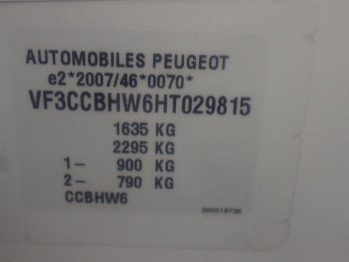 Photo 12 VIN: VF3CCBHW6HT029815 - PEUGEOT 208 5P AFFAIRE (2 SEATS) 